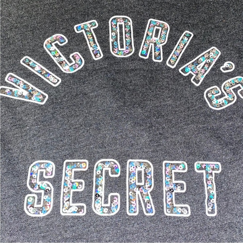 Victoria Secret  Zip-Up Hoodie with Sequin Accent
